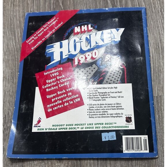 1990 PANINI NHL Hockey Sticker Album Wayne Gretzky Cover - Picture 9 of 9